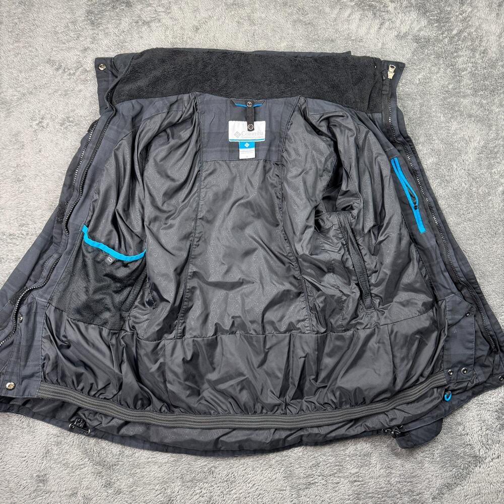 Columbia Whirlibird Jacket Interchange 3 In 1 Black Plaid Omni Heat Womens S Ski - Picture 2 of 12